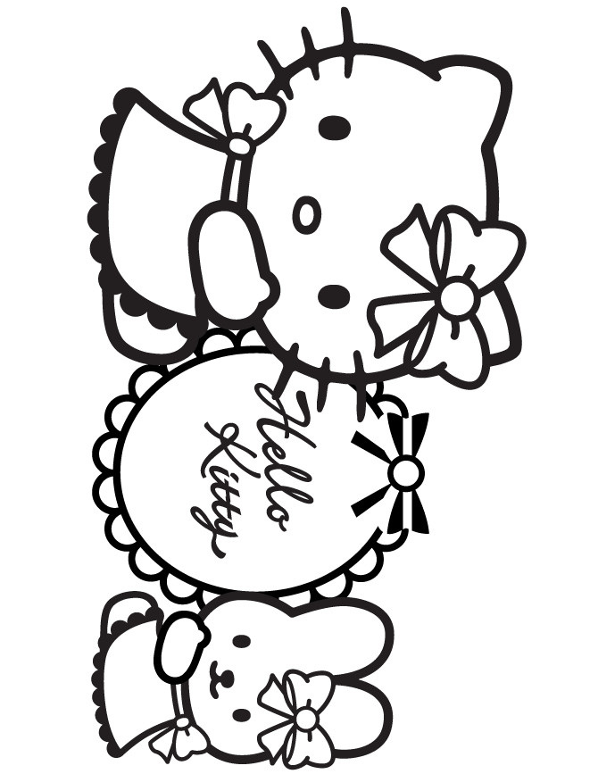Baby Hello Kitty Coloring Pages
 Pretty Hello Kitty Coloring Page