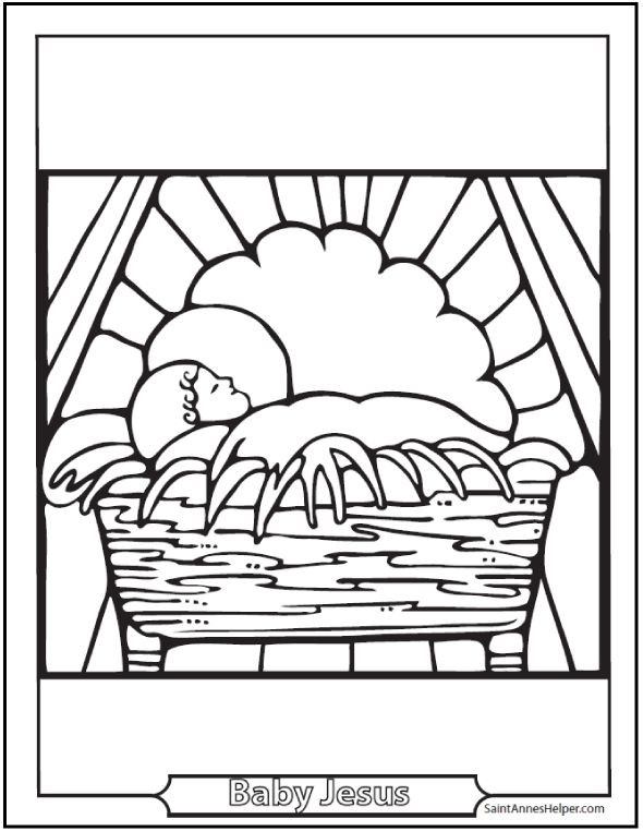 Baby Jesus Coloring Pages For Preschoolers
 Baby Jesus Coloring Pages Jesus In The Crib