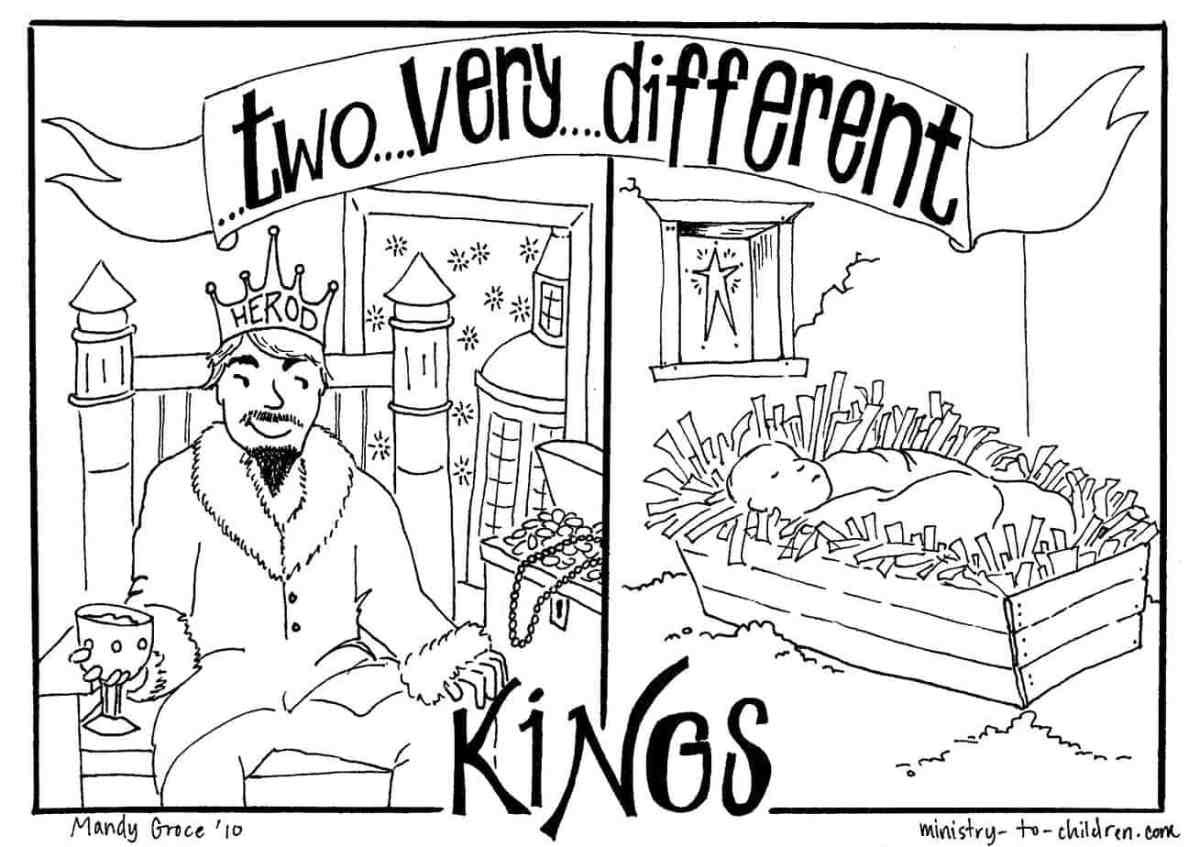 Baby Jesus Coloring Pages For Preschoolers
 Baby Jesus & King Herod Matthew 2 1 12 Coloring Page