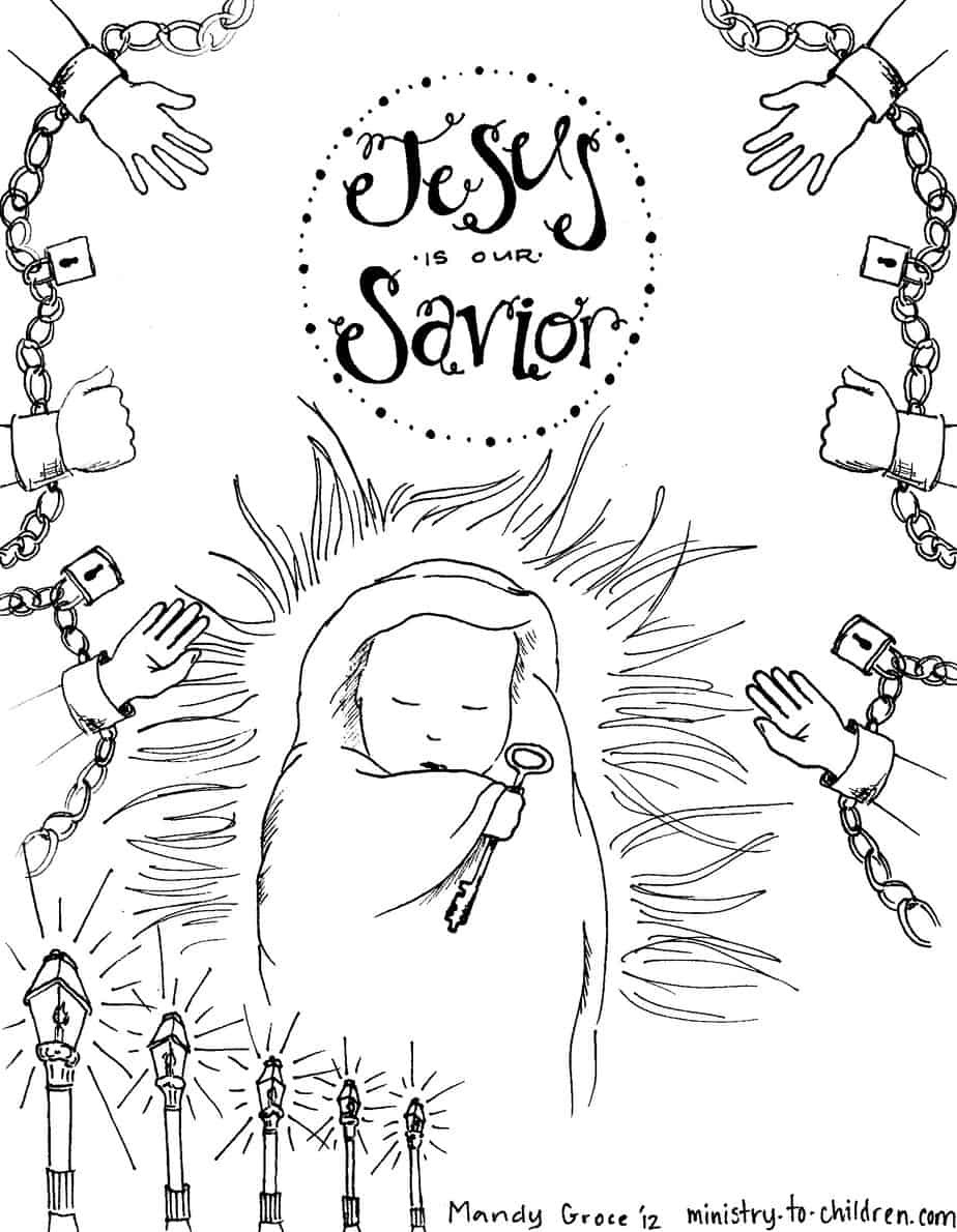 Baby Jesus Coloring Pages For Preschoolers
 "Baby Jesus" is our Savior Coloring Page for Advent