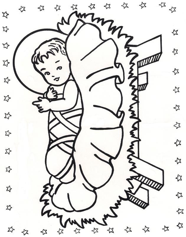 Baby Jesus Coloring Pages For Preschoolers
 Sweet Baby Jesus to color and use for manger that