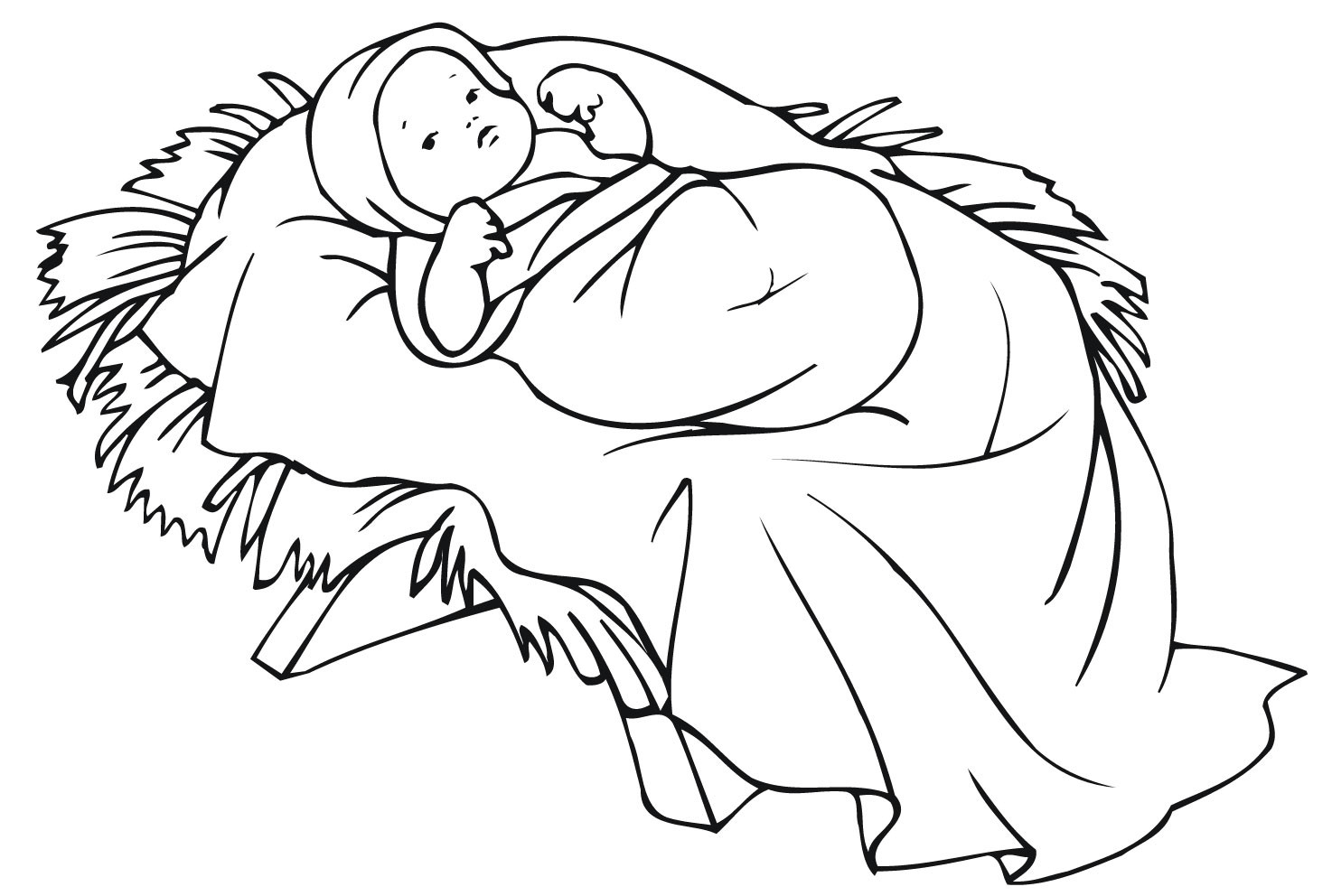 Baby Jesus Coloring Pages For Preschoolers
 XMAS COLORING PAGES