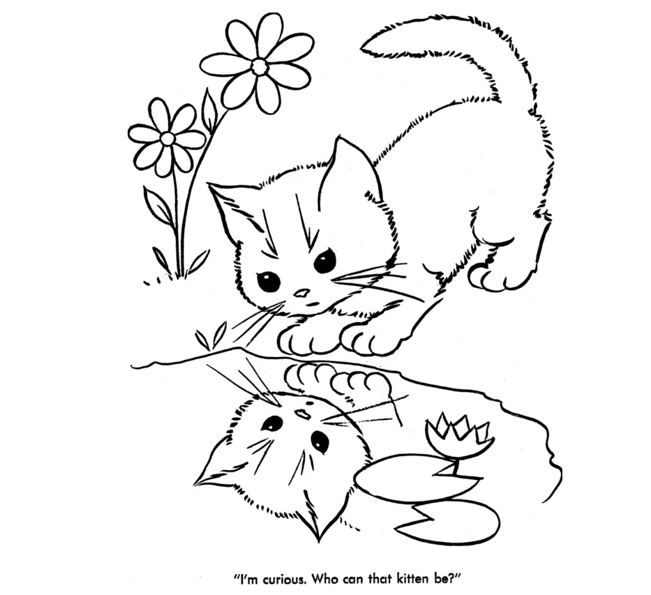Baby Kittens Coloring Pages
 Cute Baby Cats Coloring Pages Animal