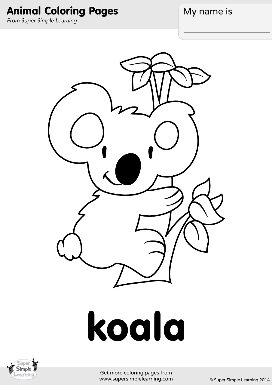 Baby Koala Coloring Pages
 Koala Coloring Page
