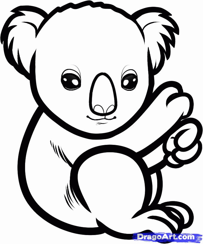 Baby Koala Coloring Pages
 Koala Outline Drawing at GetDrawings
