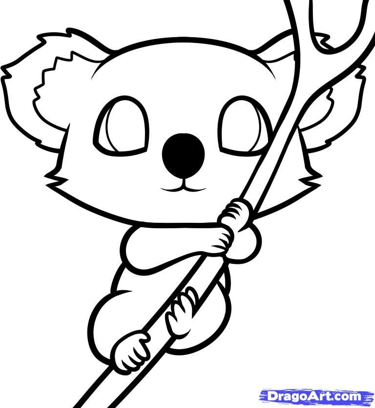 Baby Koala Coloring Pages
 How to Draw a Koala for Kids Step by Step Animals For