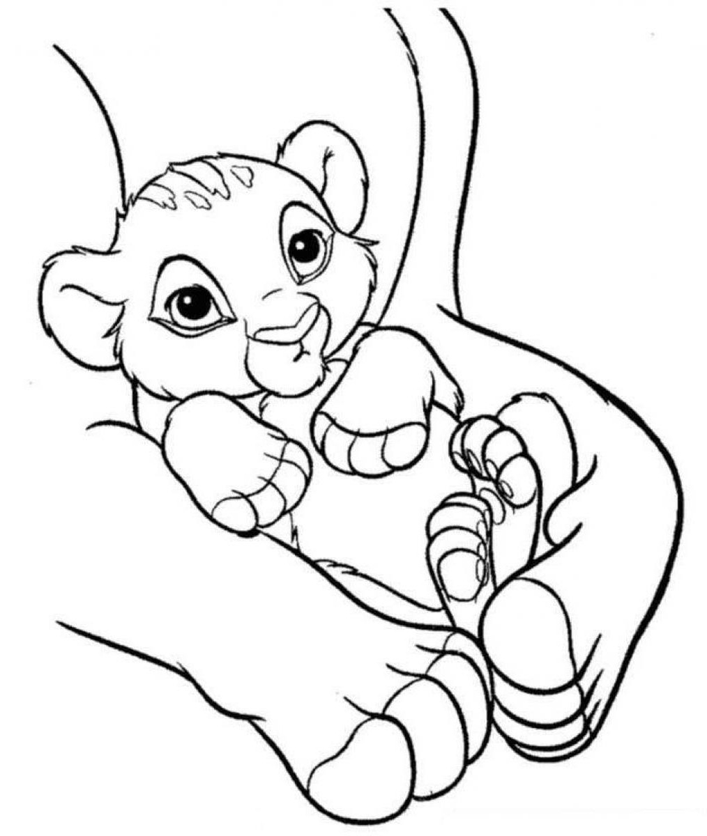 Baby Lion Coloring Page
 Unicornio Vector at GetDrawings