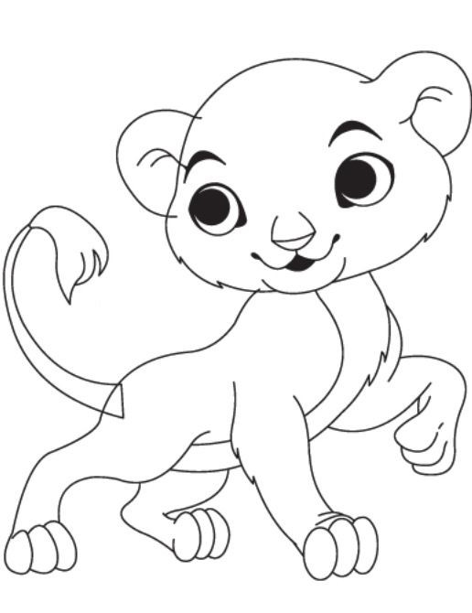 Baby Lion Coloring Page
 Baby Lion Coloring Pages