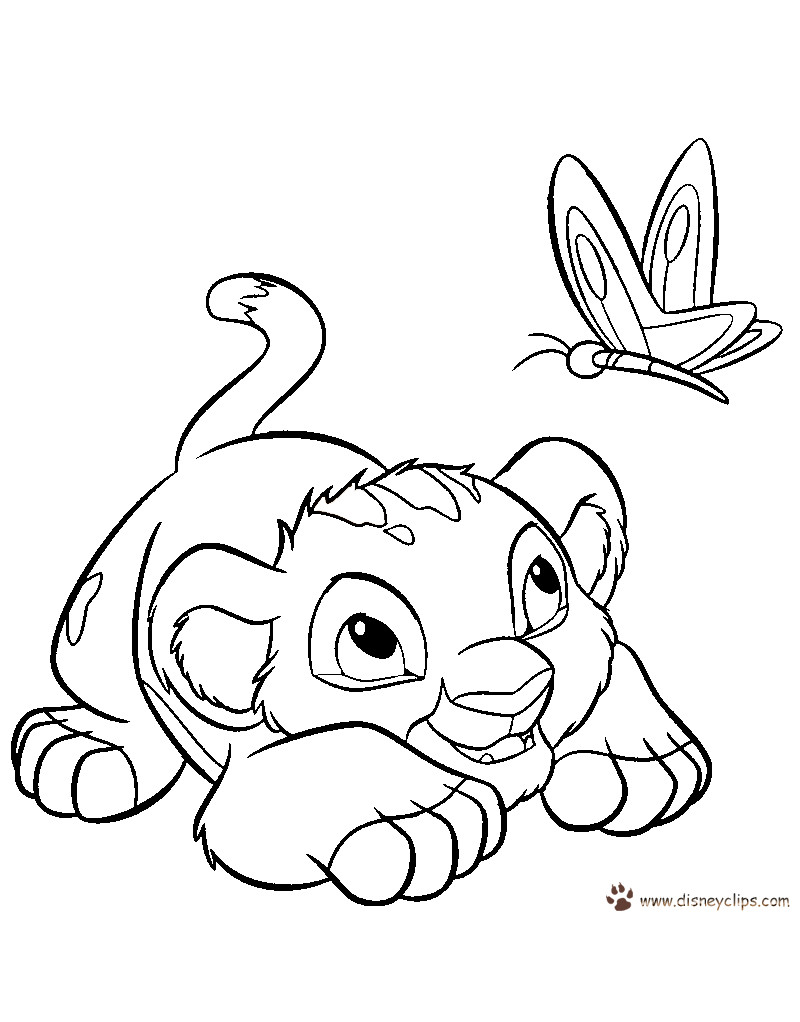 Baby Lion Coloring Page
 The Lion King Coloring Pages