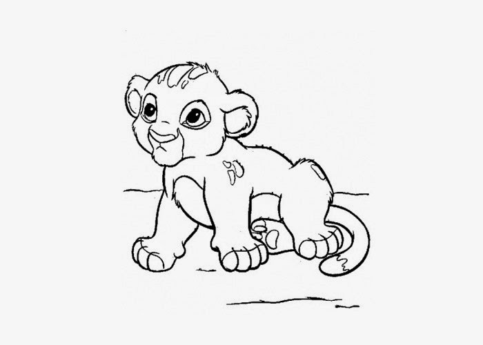 Baby Lion Coloring Page
 Baby lion coloring page