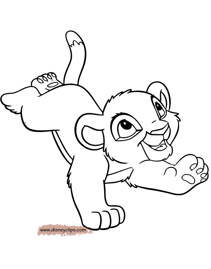 Baby Lion Coloring Page
 The Lion King Printable Coloring Pages 2