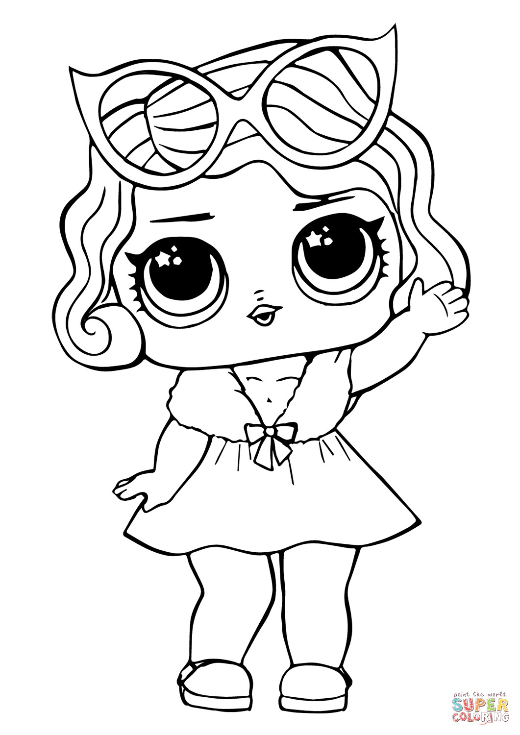 Baby Lol Coloring Pages
 LOL Doll Leading Baby coloring page