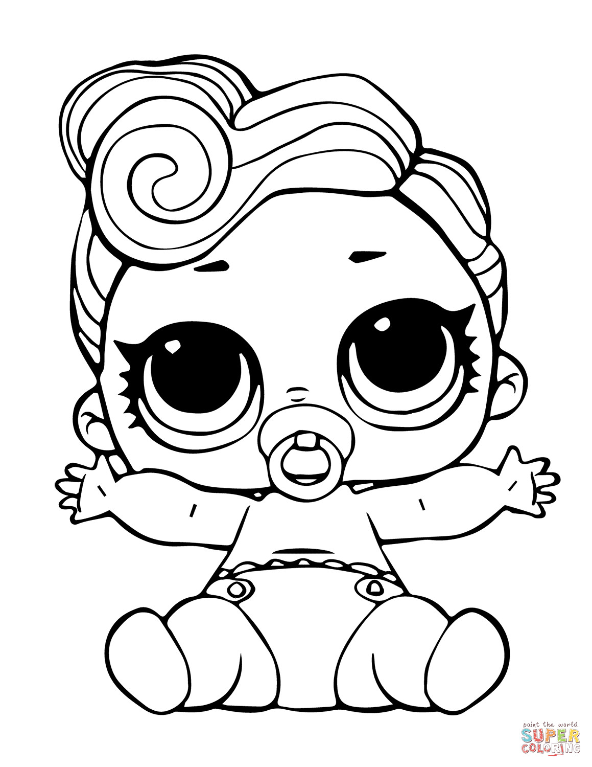 Baby Lol Coloring Pages
 LOL Doll the Lil Queen coloring page