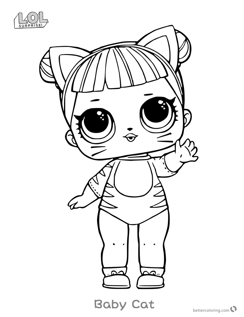 Baby Lol Coloring Pages
 LOL Surprise Doll Coloring Pages Series 1 Baby Cat Free