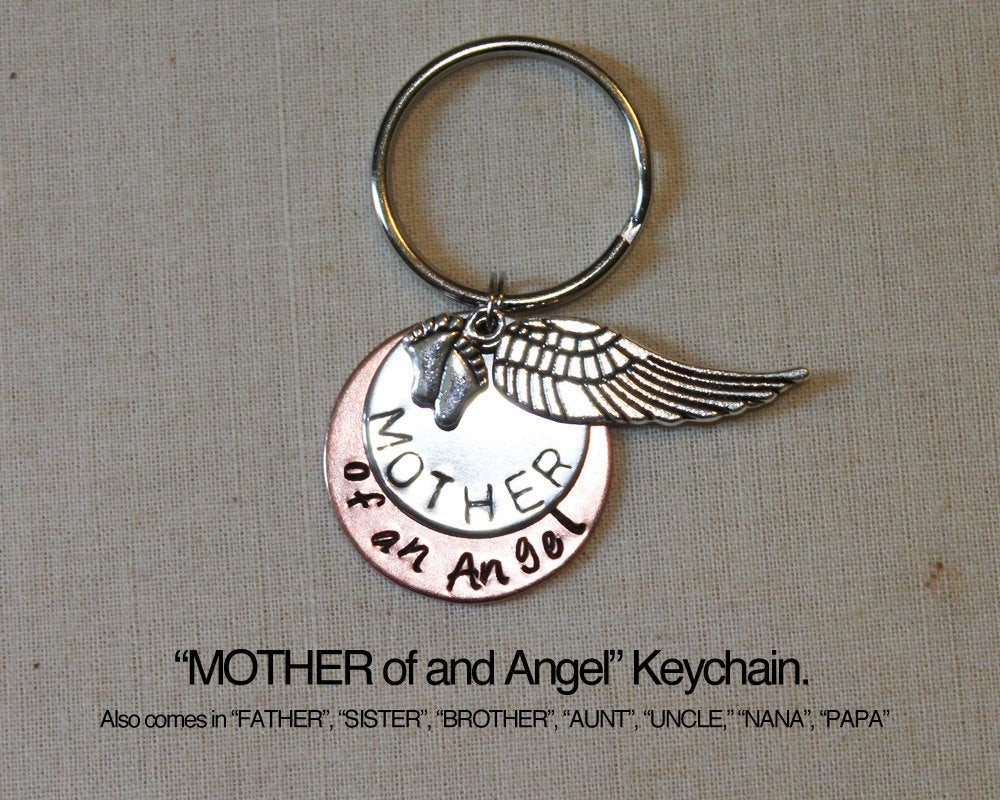 Baby Loss Gift Ideas
 MOTHER of an ANGEL keychain Baby Memorial Angel Baby