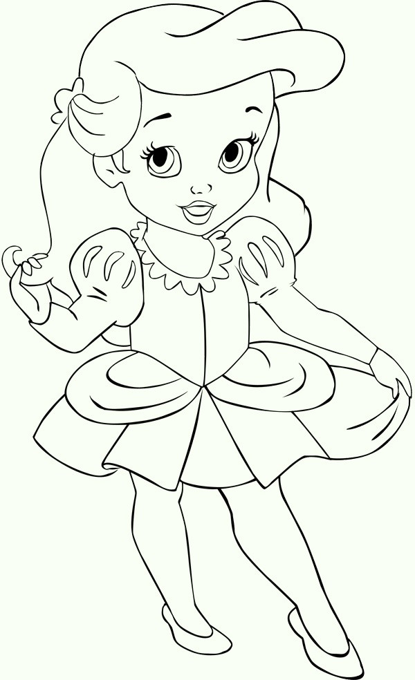 Baby Mermaid Coloring Pages
 kids ariel the little mermaid coloring pages