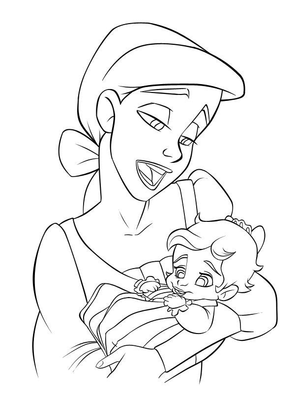 Baby Mermaid Coloring Pages
 Progress Ariel Baby Melody by riaherod on DeviantArt