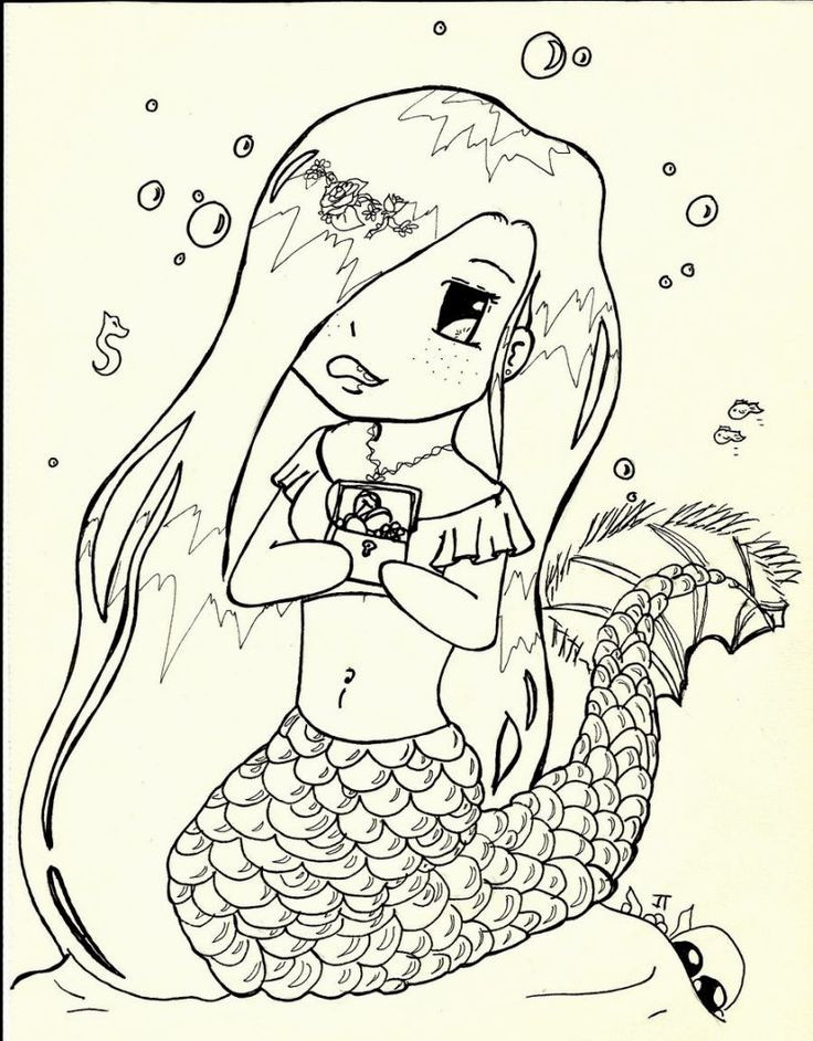 Baby Mermaid Coloring Pages
 Cute Mermaid Coloring Pages Coloring Pages