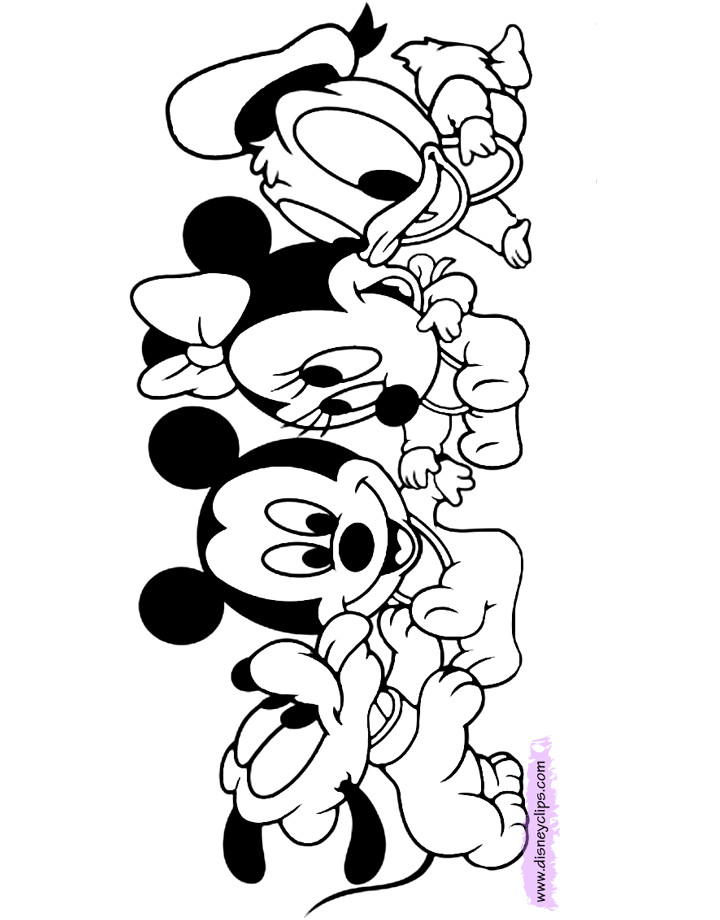 Baby Mickey Mouse Coloring Page
 Disney Babies Coloring Pages 7
