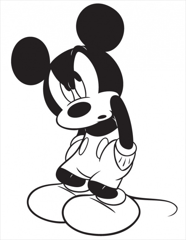 Baby Mickey Mouse Coloring Page
 15 Mickey Mouse Coloring Pages JPG AI Illustrator Download
