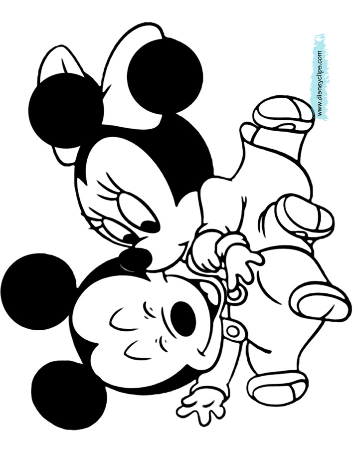 Baby Mickey Mouse Coloring Page
 Disney Babies Coloring Pages 9