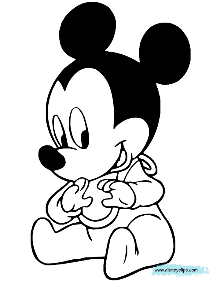 Baby Mickey Mouse Coloring Page
 Disney Babies Coloring Pages 6