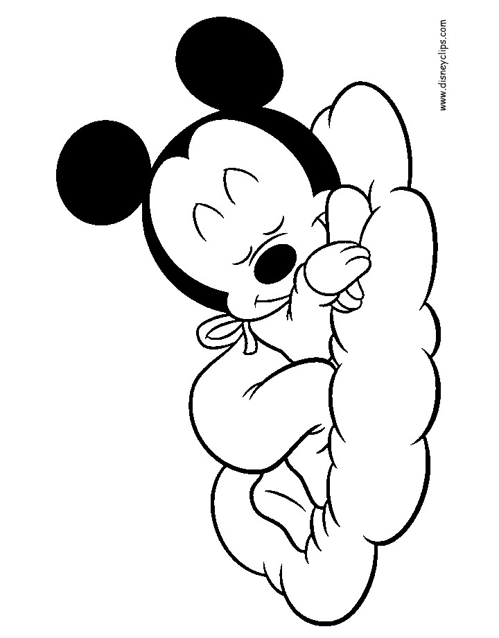 Baby Mickey Mouse Coloring Page
 Disney Babies Printable Coloring Pages 2