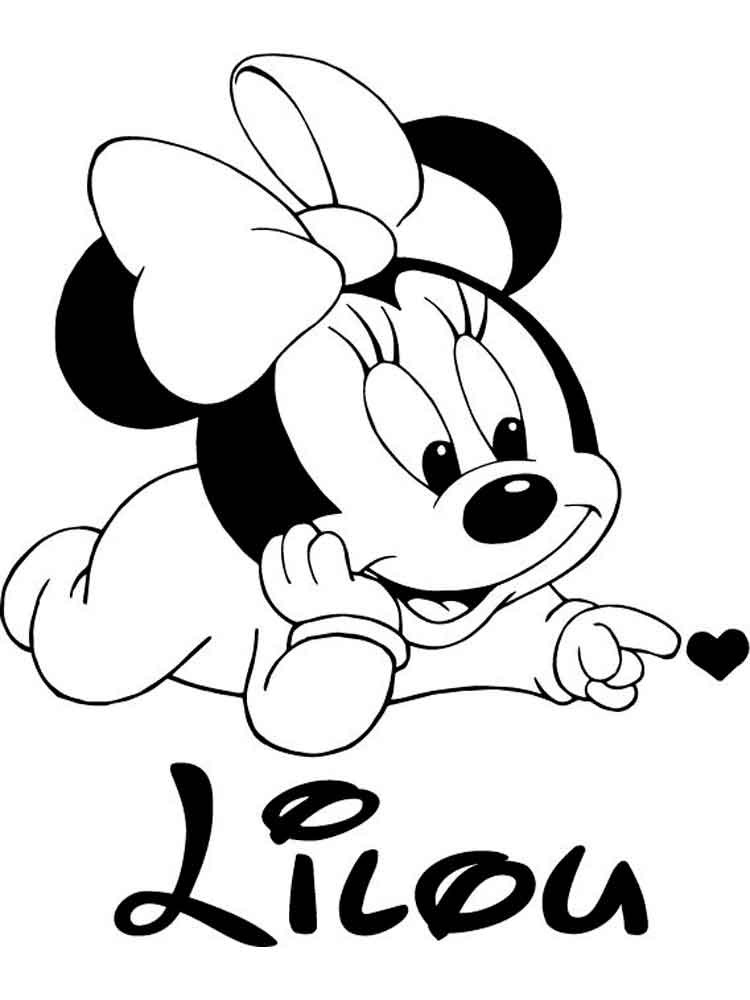 Baby Minnie Coloring Pages
 Baby Minnie Mouse Drawing at GetDrawings