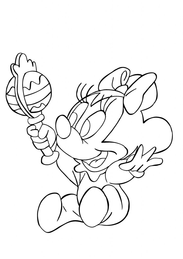 Baby Minnie Coloring Pages
 Free Printable Minnie Mouse Coloring Pages For Kids