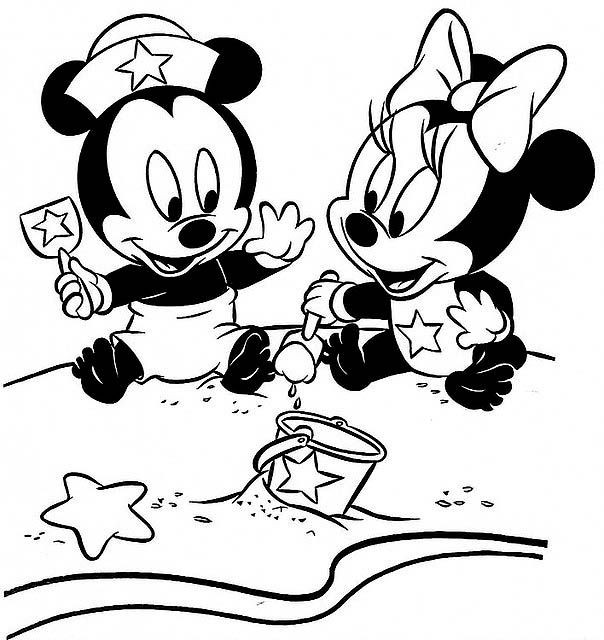 Baby Minnie Coloring Pages
 Mickey And Minnie Wedding Coloring Pages