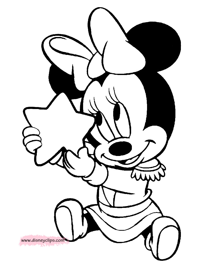 Baby Minnie Coloring Pages
 Mickey Mouse Coloring Page 20 Free PSD AI Vector EPS