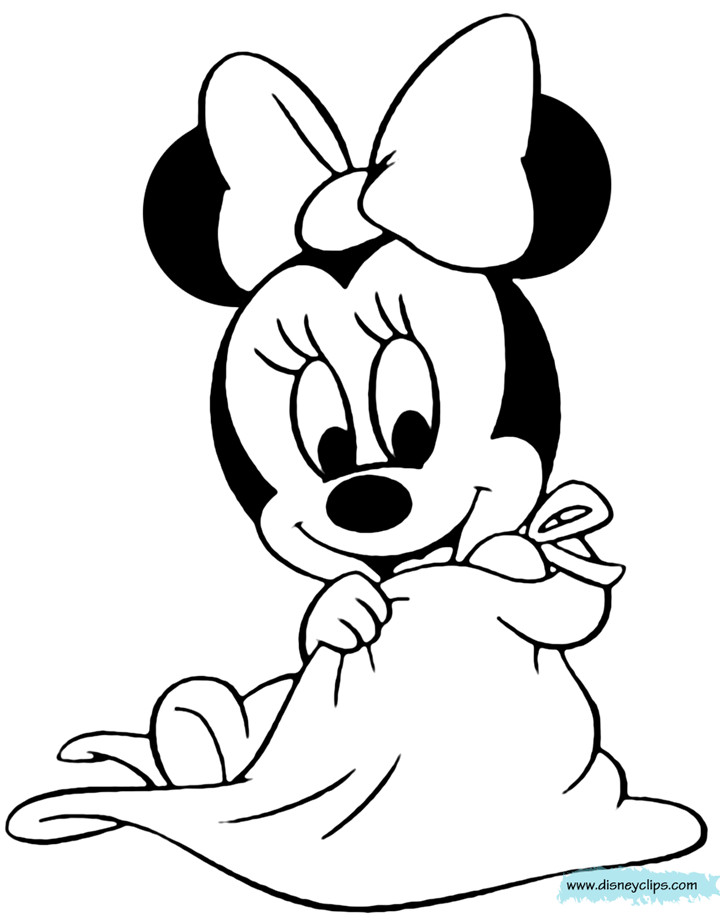 Baby Minnie Mouse Coloring Page
 Disney Babies Printable Coloring Pages 6