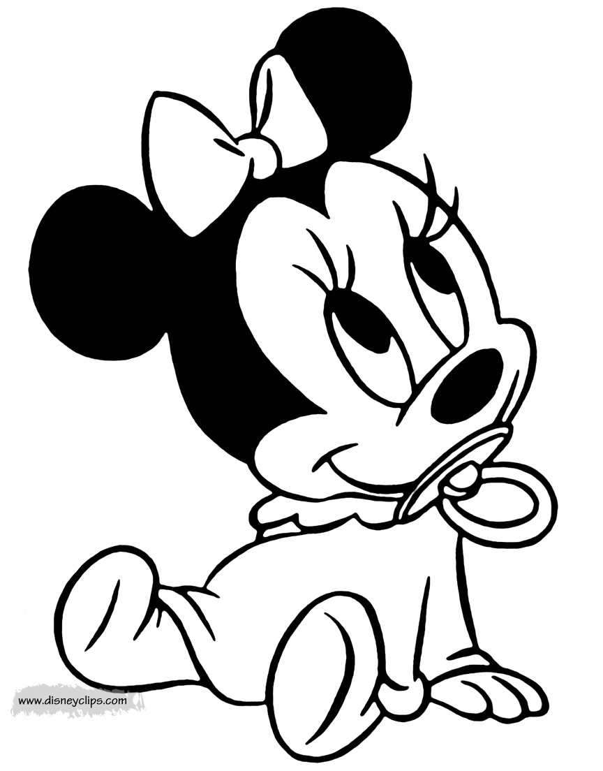 Baby Minnie Mouse Coloring Page
 Disney Babies Coloring Pages 5