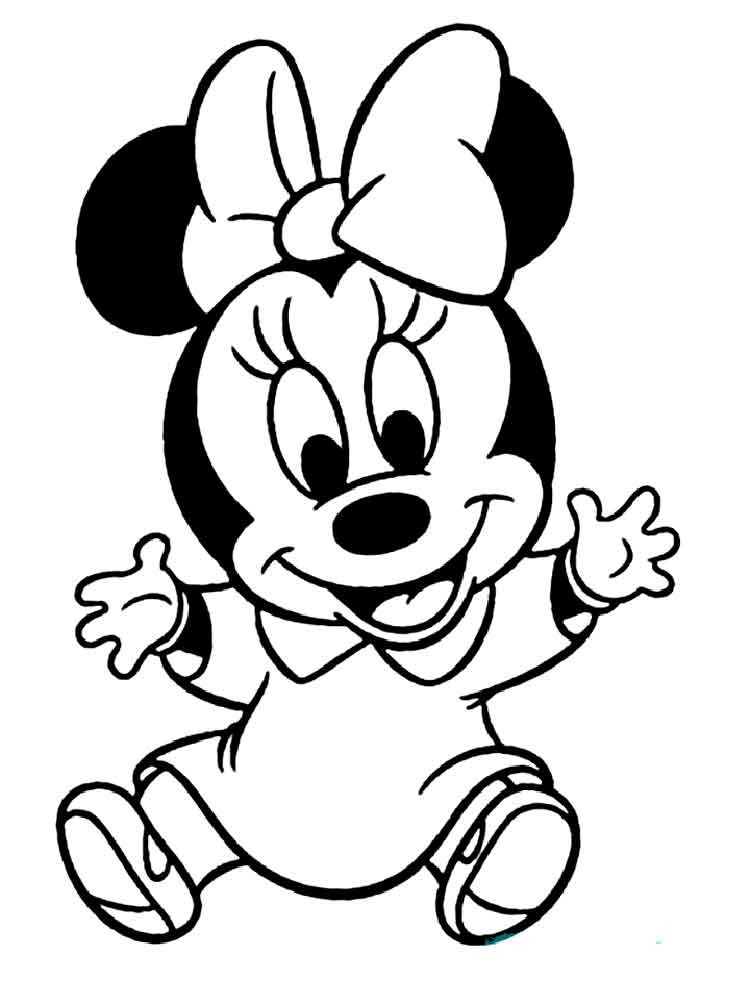 Baby Minnie Mouse Coloring Page
 Baby Minnie Mouse coloring pages Free Printable Baby