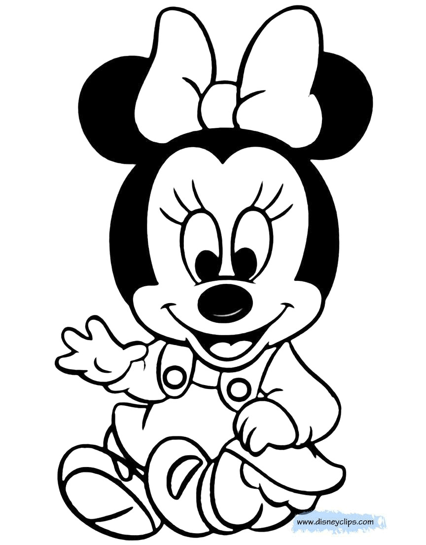 Baby Minnie Mouse Coloring Page
 Disney Babies Coloring Pages 5
