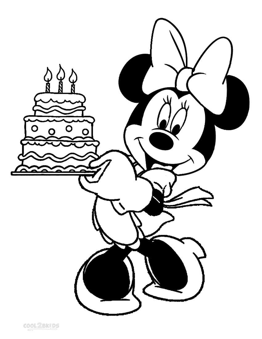 Baby Minnie Mouse Coloring Page
 Printable Minnie Mouse Coloring Pages For Kids