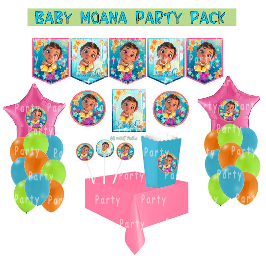 Baby Moana Party Decorations
 Moana Baby Birthday Party Supplies Pack