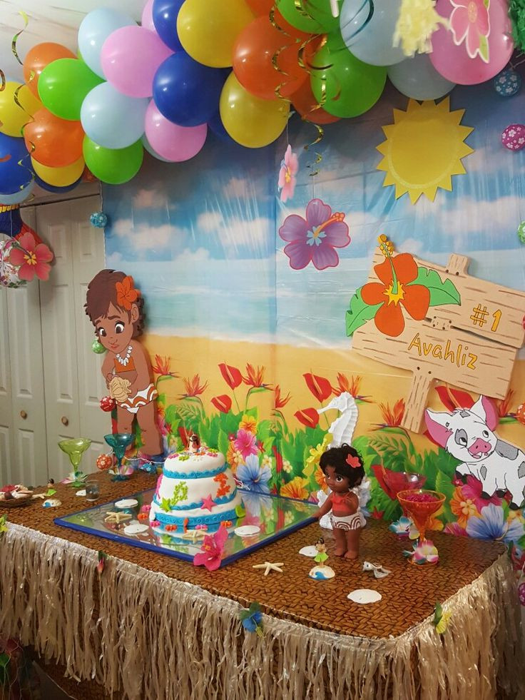 Baby Moana Party Decorations
 Moana birthday party decoration