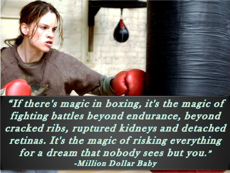 Baby Movie Quotes
 Movie quote Million Dollar Baby BOXING