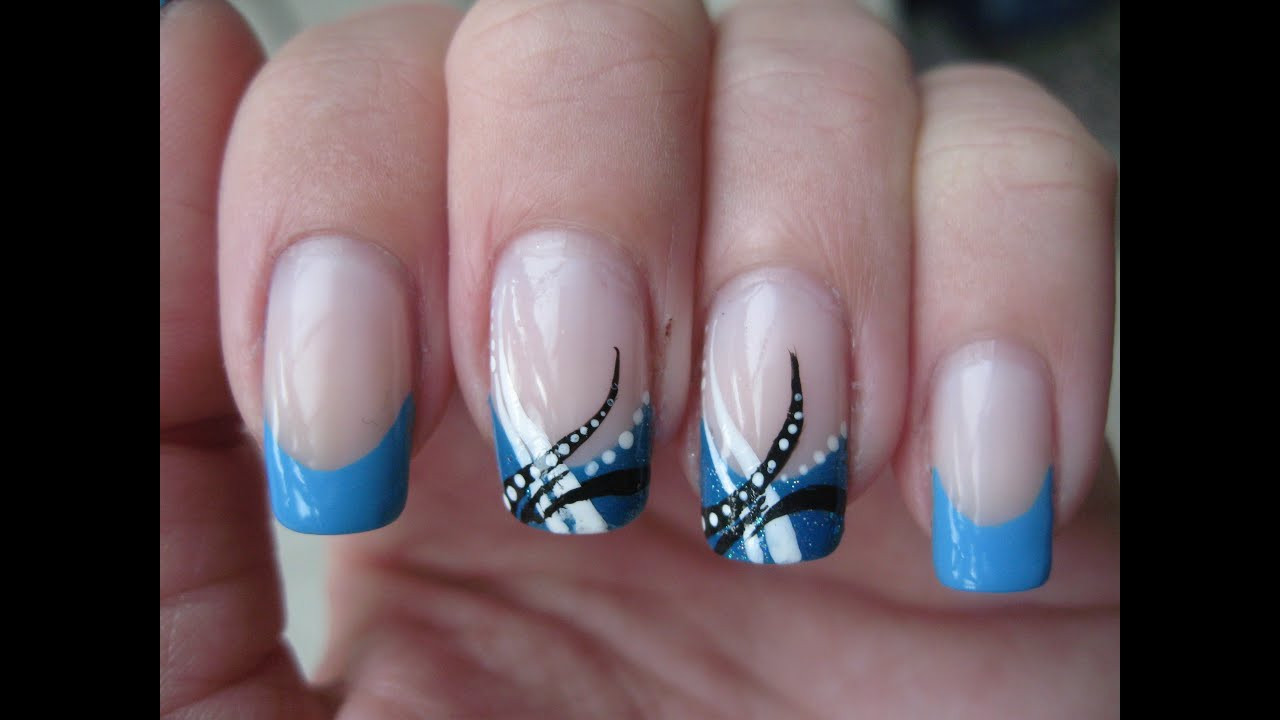 Baby Nail Designs
 Nail art Abstract Baby Blue