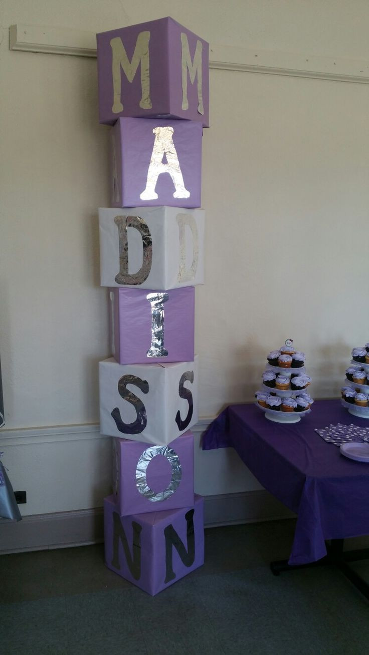 Baby Name Decoration Ideas
 Name blocks for my baby shower Baby Names