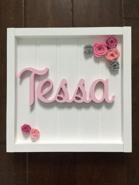 Baby Name Gifts Personalized
 Custom Baby Name Sign Baby Shower Gift Newborn Nursery Name