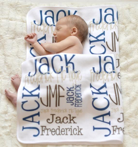 Baby Name Gifts Personalized
 Personalized Baby Blanket Monogrammed Baby Blanket Name