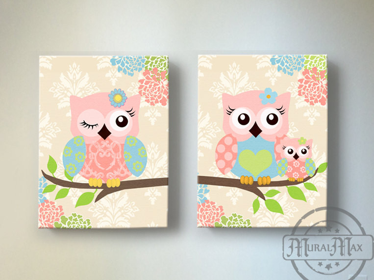 Baby Owls Decor
 Kids Wall Art Owl Nursery Baby Girl Owl Decor Owl Nursery