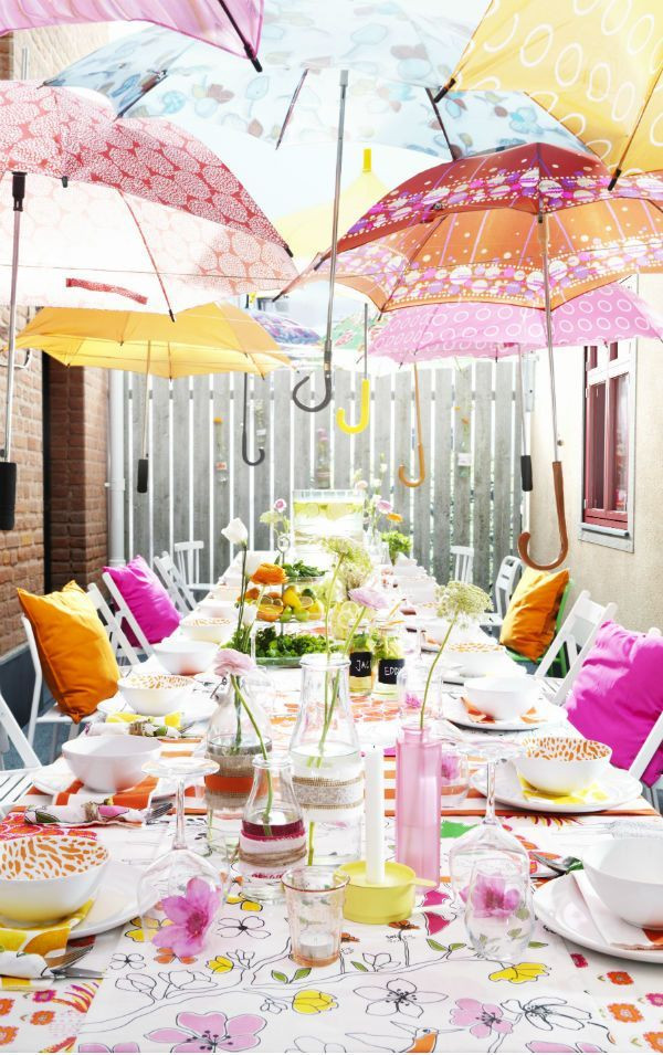 Baby Party Decorations
 Baby Shower Ideas Create a fun canopy of umbrellas over