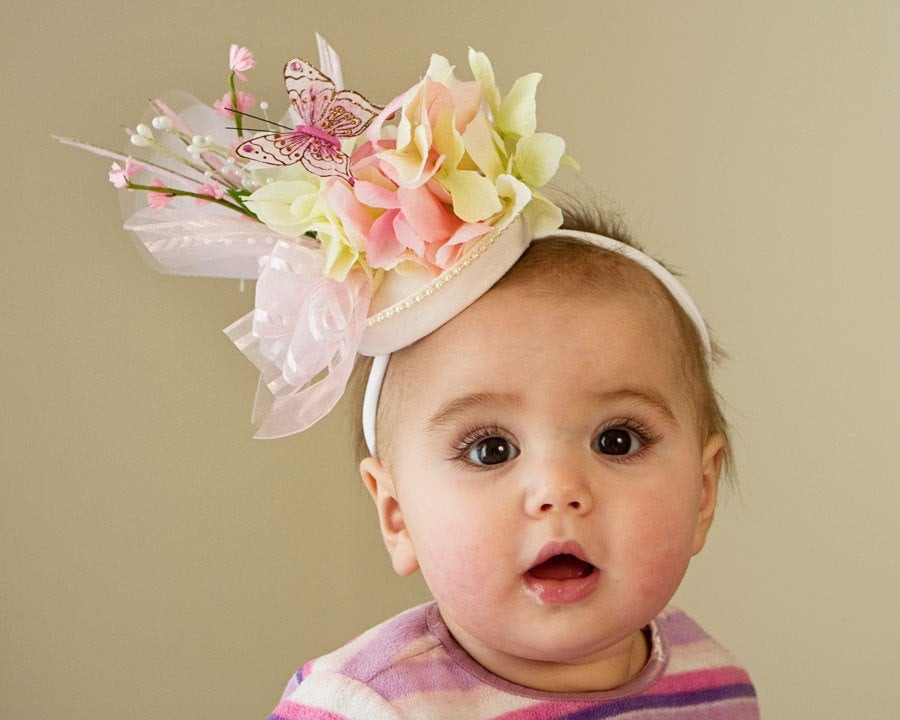 Baby Party Hat
 CUSTOM FOR MELISSA Baby Hat Fancy Nancy Theme Fascinator