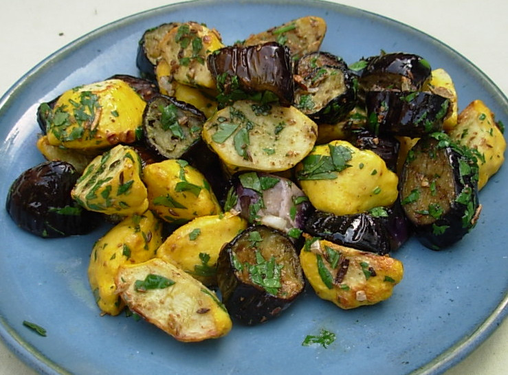 Baby Pattypan Squash Recipes
 From Kirsten s Kitchen to Yours Spiced Eggplant and Patty