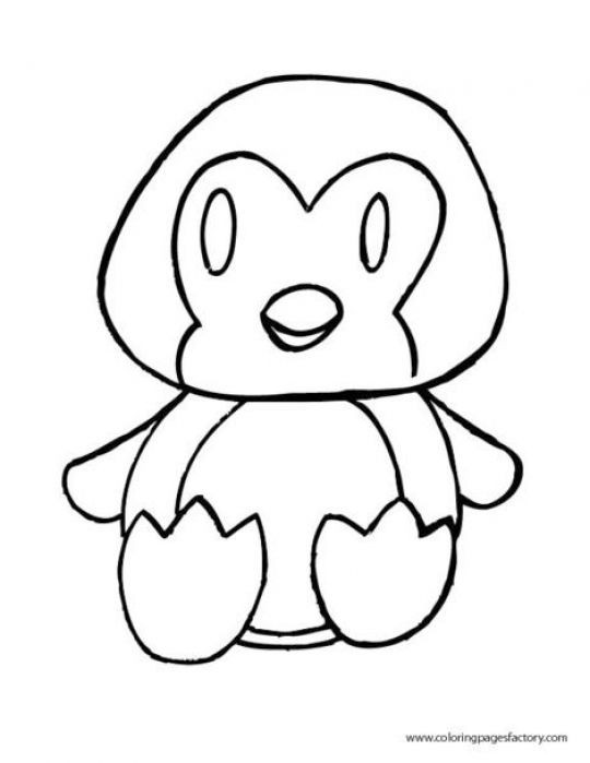 Baby Penguin Coloring Pages
 Cute Penguins Colouring Pages Sketch Coloring Page