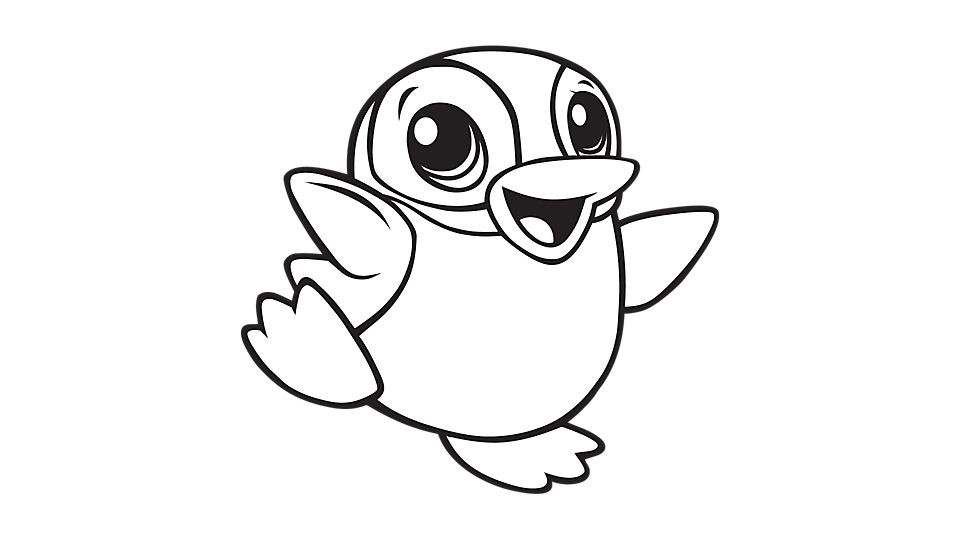 Baby Penguin Coloring Pages
 Learning Friends Penguin coloring printable