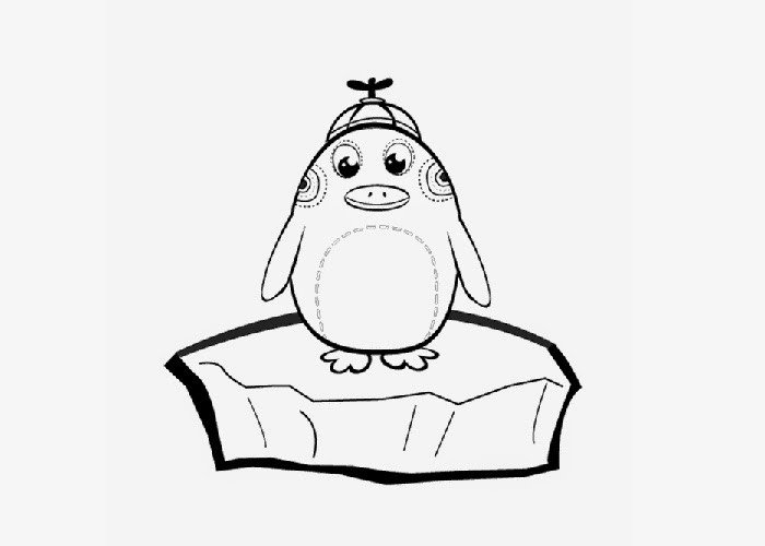 Baby Penguin Coloring Pages
 Baby penguin coloring page